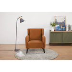 Bianca Accent Sofa Arm Chair Fabric Uplholstered Lounge Couch - Orange - Furniture > Sofas