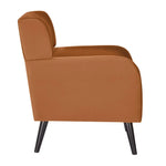 Bianca Accent Sofa Arm Chair Fabric Uplholstered Lounge Couch - Orange - Furniture > Sofas