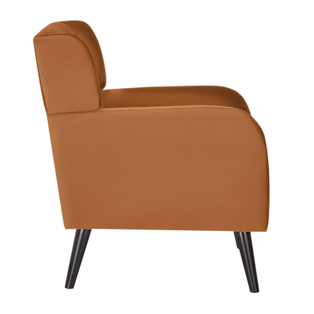 Bianca Accent Sofa Arm Chair Fabric Uplholstered Lounge Couch - Orange - Furniture > Sofas
