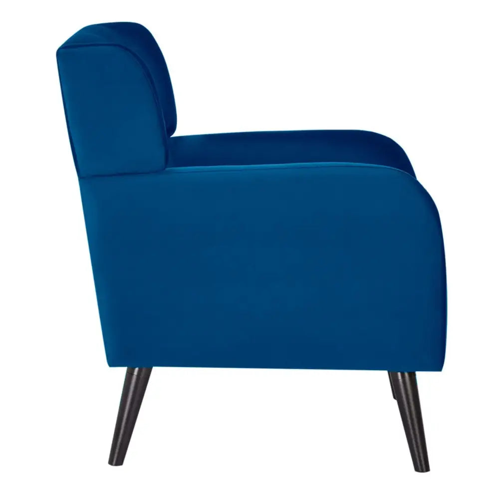 Bianca Accent Sofa Arm Chair Fabric Uplholstered Lounge Couch - Dark Blue - Furniture > Sofas