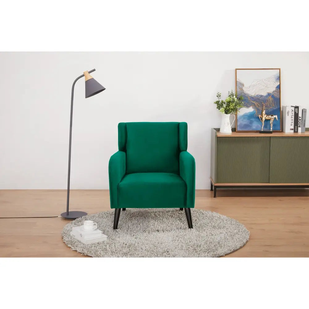 Bianca Accent Sofa Arm Chair Fabric Uplholstered Lounge Couch - Green - Furniture > Sofas