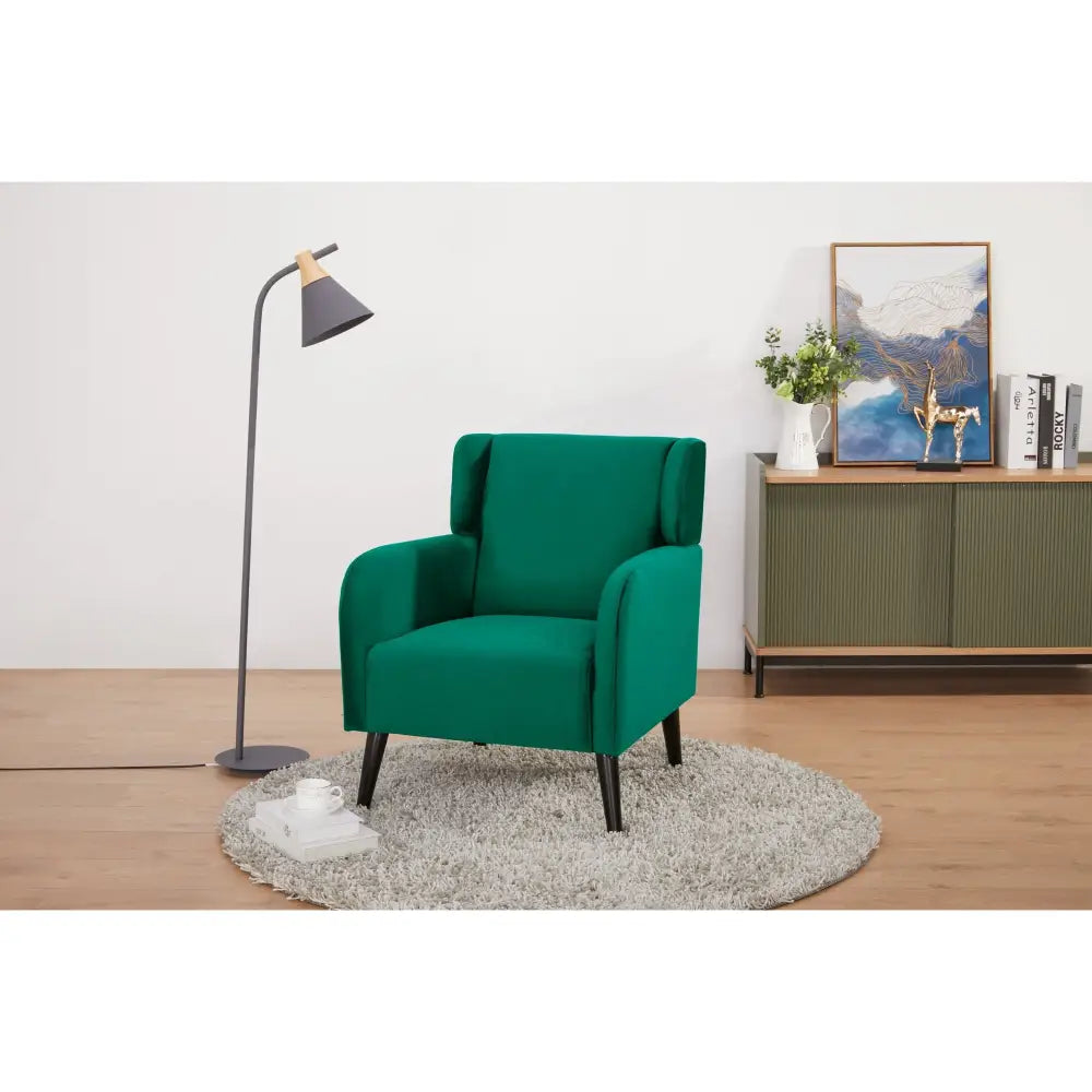 Bianca Accent Sofa Arm Chair Fabric Uplholstered Lounge Couch - Green - Furniture > Sofas