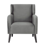 Bianca Accent Sofa Arm Chair Fabric Uplholstered Lounge Couch - Mid Grey - Furniture > Sofas