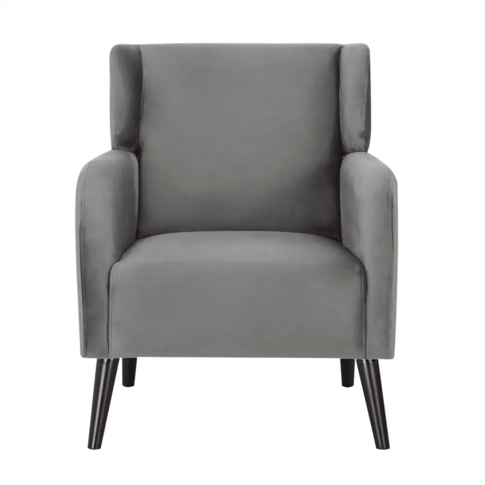 Bianca Accent Sofa Arm Chair Fabric Uplholstered Lounge Couch - Mid Grey - Furniture > Sofas