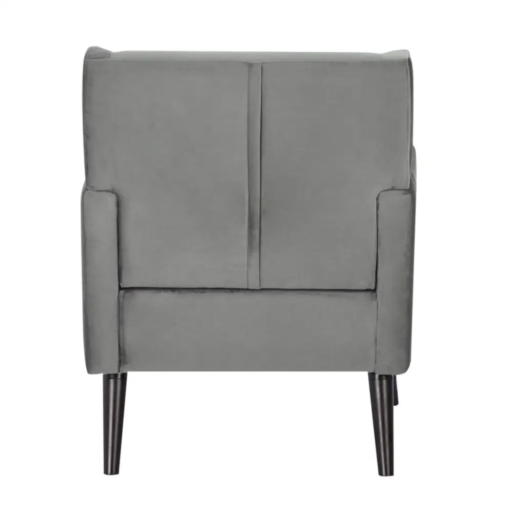 Bianca Accent Sofa Arm Chair Fabric Uplholstered Lounge Couch - Mid Grey - Furniture > Sofas