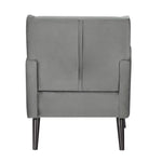 Bianca Accent Sofa Arm Chair Fabric Uplholstered Lounge Couch - Mid Grey - Furniture > Sofas