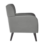 Bianca Accent Sofa Arm Chair Fabric Uplholstered Lounge Couch - Mid Grey - Furniture > Sofas