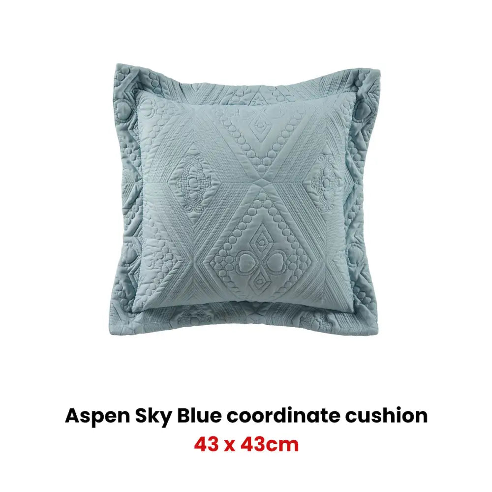Bianca Aspen Sky Blue Coordinate Square Filled Cushion - Home & Garden > Bedding