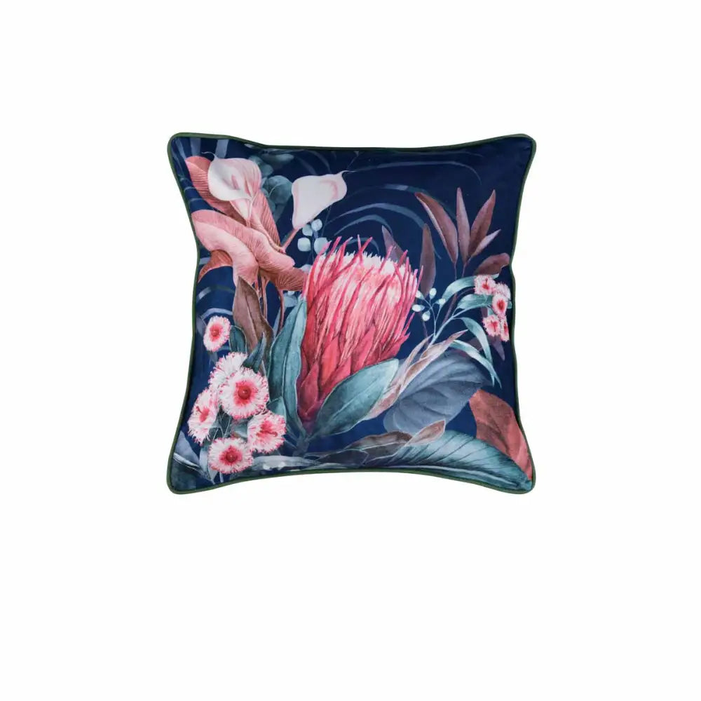 Bianca Balwyn Navy Square Filled Cushion 43 x 43cm - Home & Garden > Decor > Cushions & Throws