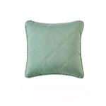 Mint green decorative throw pillow with quilted stitching from Bianca Barclay Olive Coordinate Square