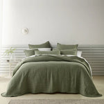 Bianca Bari Polyester Cotton Coverlet Set King - Green - Home & Garden > Bedding > Quilts & Duvets
