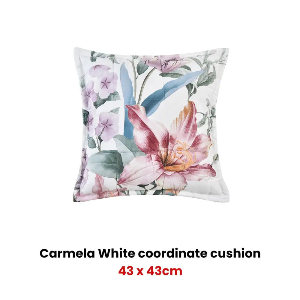 Bianca Carmela White Coordinate Square Filled Cushion - Home & Garden > Bedding