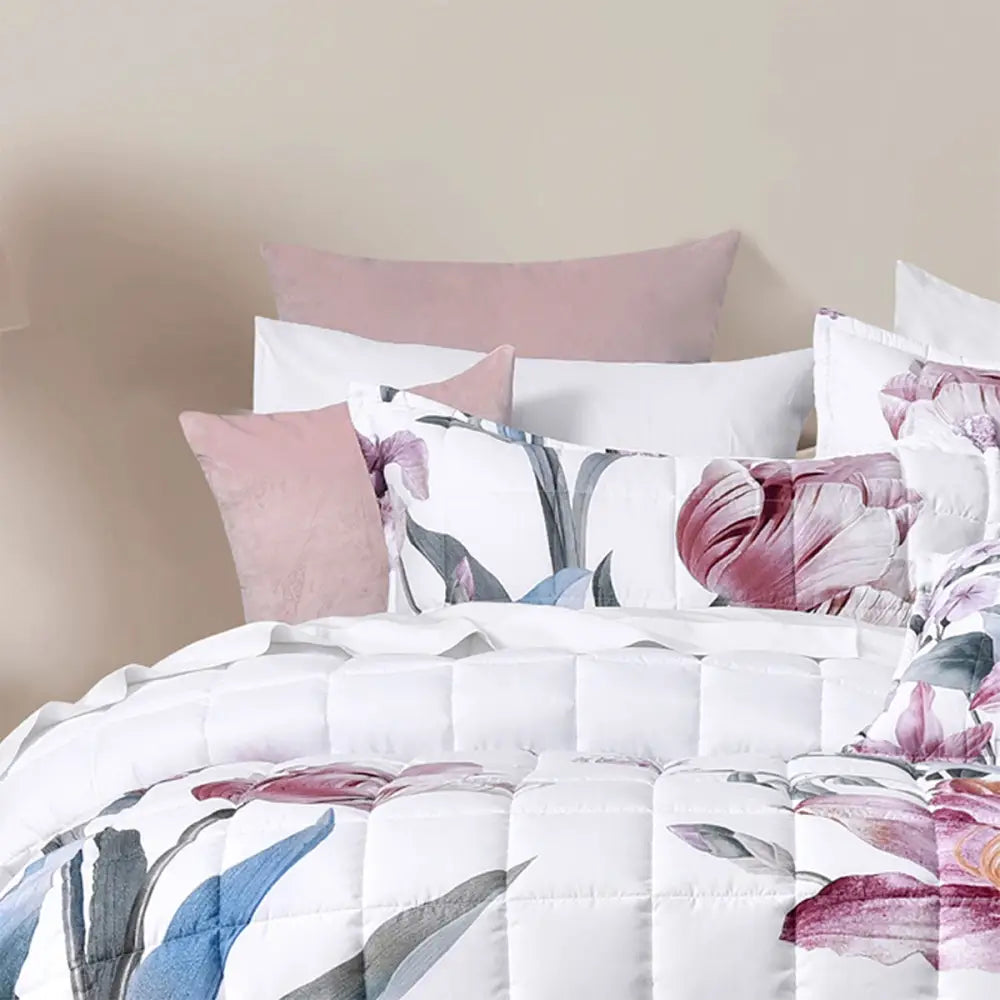 Bianca Carmela White Polyester Bedspread Set Single - Home & Garden > Bedding