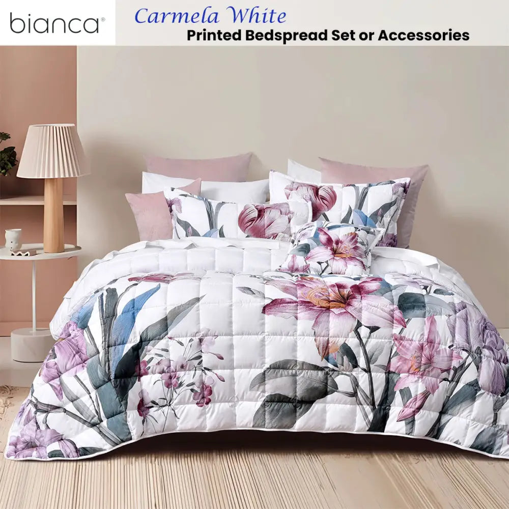 Bianca Carmela White Polyester Bedspread Set Single - Home & Garden > Bedding