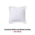 Bianca Cassiano Square Filled Cushion 43 x 43cm - White - Home & Garden > Decor > Cushions & Throws