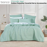 Bianca Cressida Sage Cotton Polyester Coverlet Set Queen/King - Home & Garden > Bedding > Quilts & Duvets