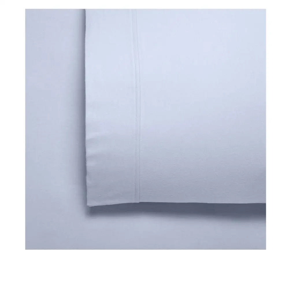 Bianca Fletcher Flannelette Cotton Sheet Set Steel Blue Super King - Home & Garden > Bedding > Bed Sheets