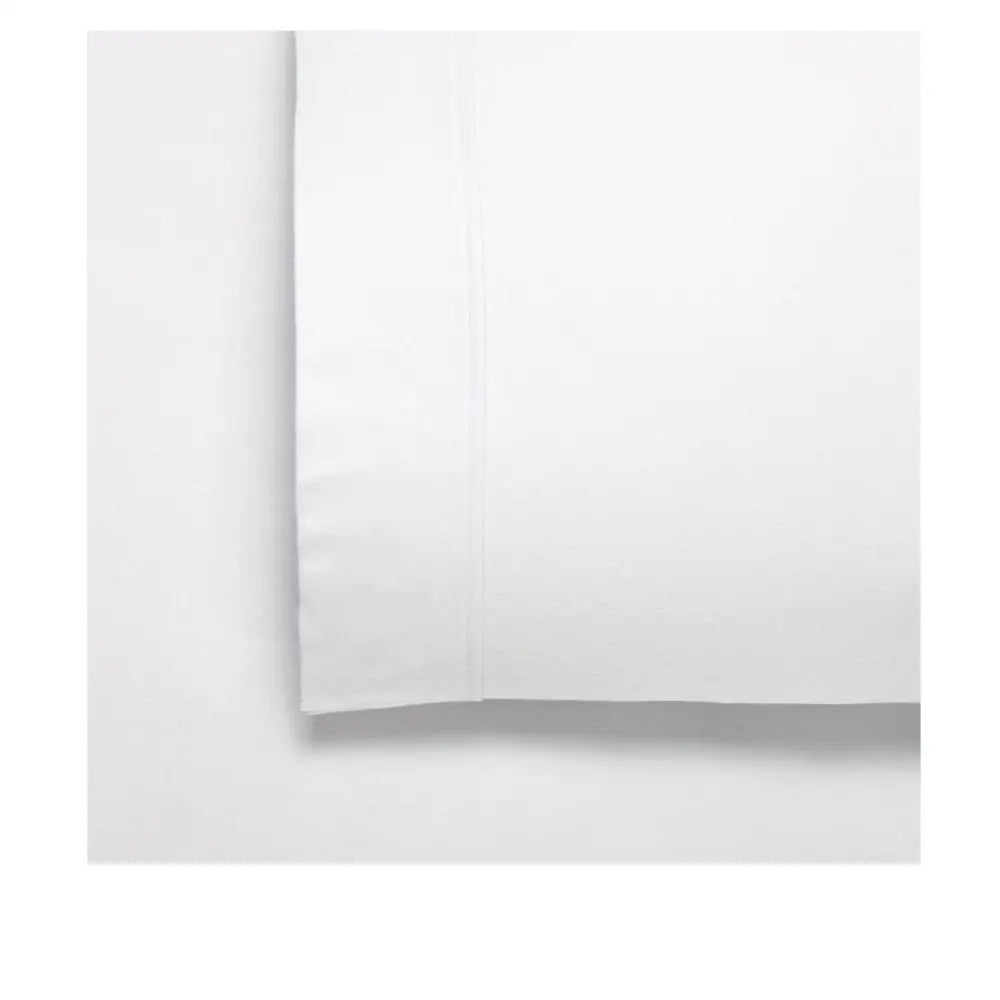Bianca Fletcher Flannelette Cotton Sheet Set White Single - Home & Garden > Bedding > Bed Sheets