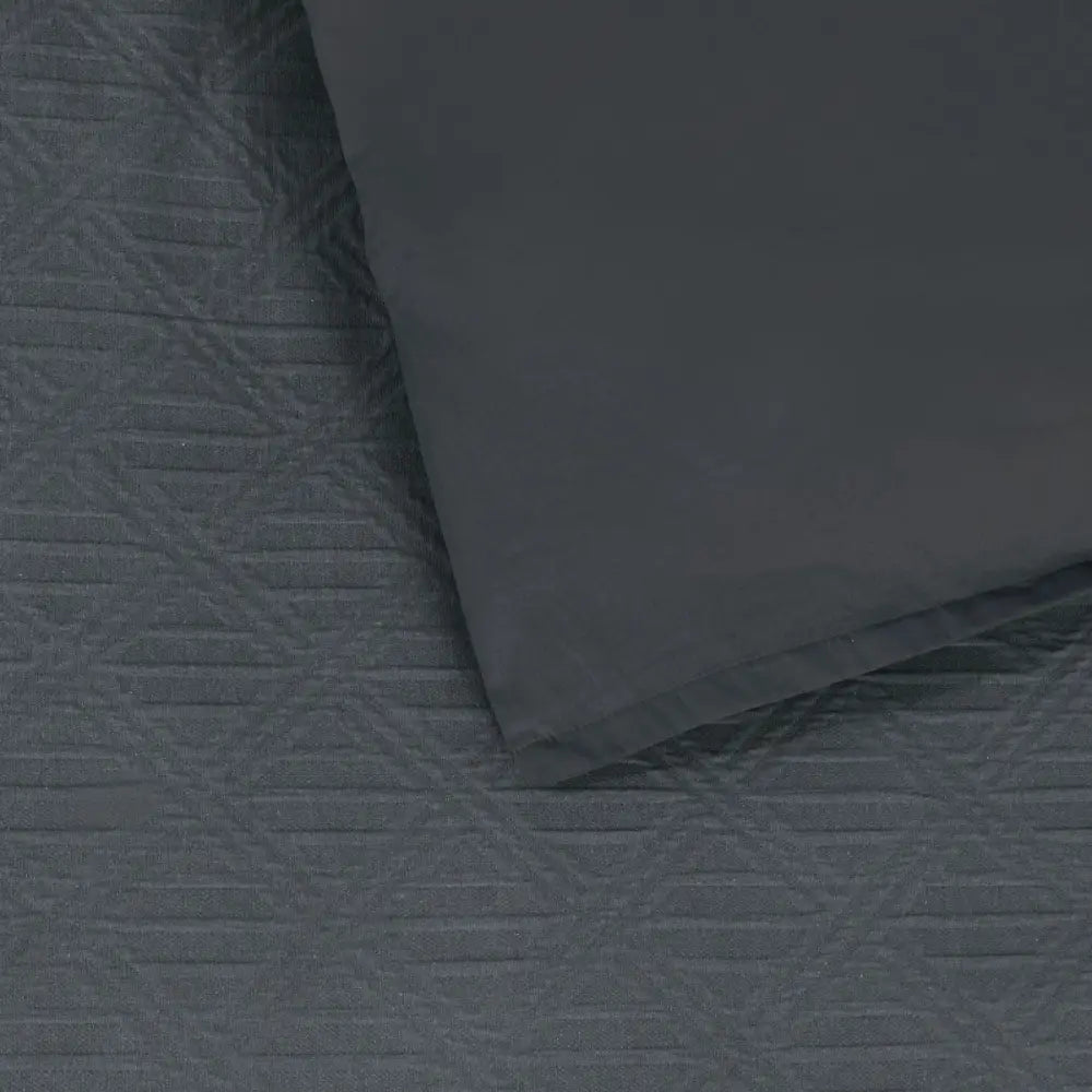 Bianca Hallston Charcoal Pre-Washed Cotton Quilt Cover Set Queen - Home & Garden > Bedding > Duvet Covers