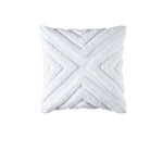 Bianca Haven White Cotton Chenille Square Cushion - Home & Garden > Decor > Cushions & Throws