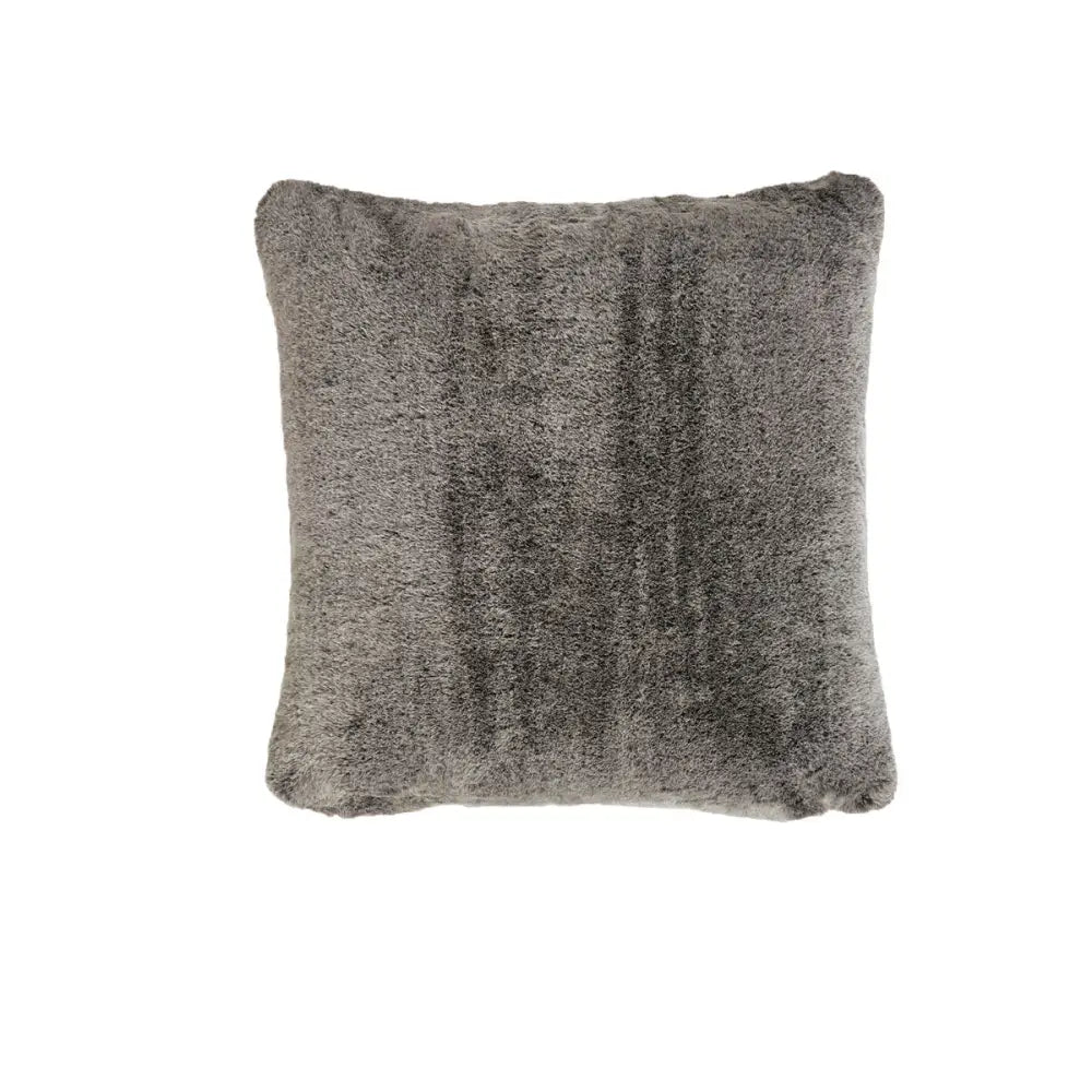 Grey faux fur decorative throw pillow for Hotham Square Filled Cushion 43 x 43 cm Brown