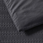Bianca Kahlani Charcoal Waffle Quilt Cover Set Super King - Home & Garden > Bedding > Duvet Covers