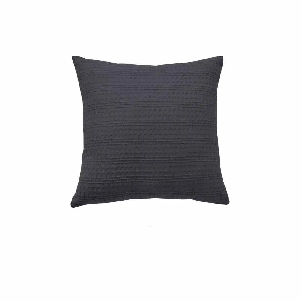 Bianca Kahlani Charcoal Waffle Square Filled Cushion 43 x 43cm - Home & Garden > Decor > Cushions & Throws