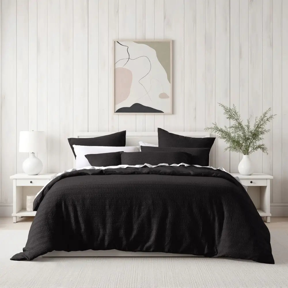 Bianca Kahlani Chocolate Waffle Quilt Cover Set Single - Home & Garden > Bedding > Duvet Covers