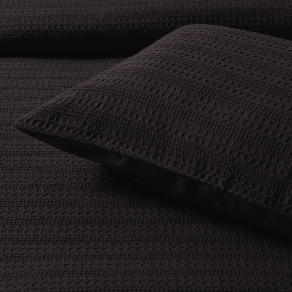 Bianca Kahlani Chocolate Waffle Quilt Cover Set Super King - Home & Garden > Bedding > Duvet Covers
