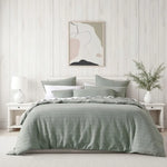 Bianca Kahlani Sage Waffle Quilt Cover Set King - Home & Garden > Bedding > Duvet Covers