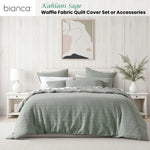 Bianca Kahlani Sage Waffle Quilt Cover Set Single - Home & Garden > Bedding > Duvet Covers