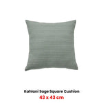 Bianca Kahlani Sage Waffle Square Filled Cushion 43 x 43cm - Home & Garden > Decor > Cushions & Throws