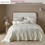 Bianca Kamala Cream Embossed Bedspread Set Double - Home & Garden > Bedding