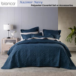 Bianca Kazimir Navy Polyester Coverlet Set Queen/King - Home & Garden > Bedding