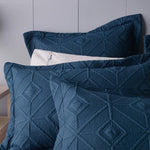 Bianca Kazimir Navy Polyester Coverlet Set Queen/King - Home & Garden > Bedding