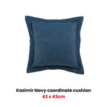 Bianca Kazimir Navy Square Filled Cushion - Home & Garden > Bedding