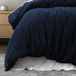 Bianca Lebron Indigo Jacquard Polyester Quilt Cover Set King - Home & Garden > Bedding