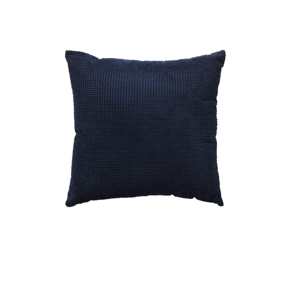 Bianca Lebron Indigo Jacquard Square Filled Cushion - Home & Garden > Bedding
