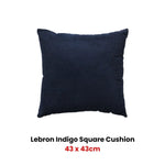 Bianca Lebron Indigo Jacquard Square Filled Cushion - Home & Garden > Bedding