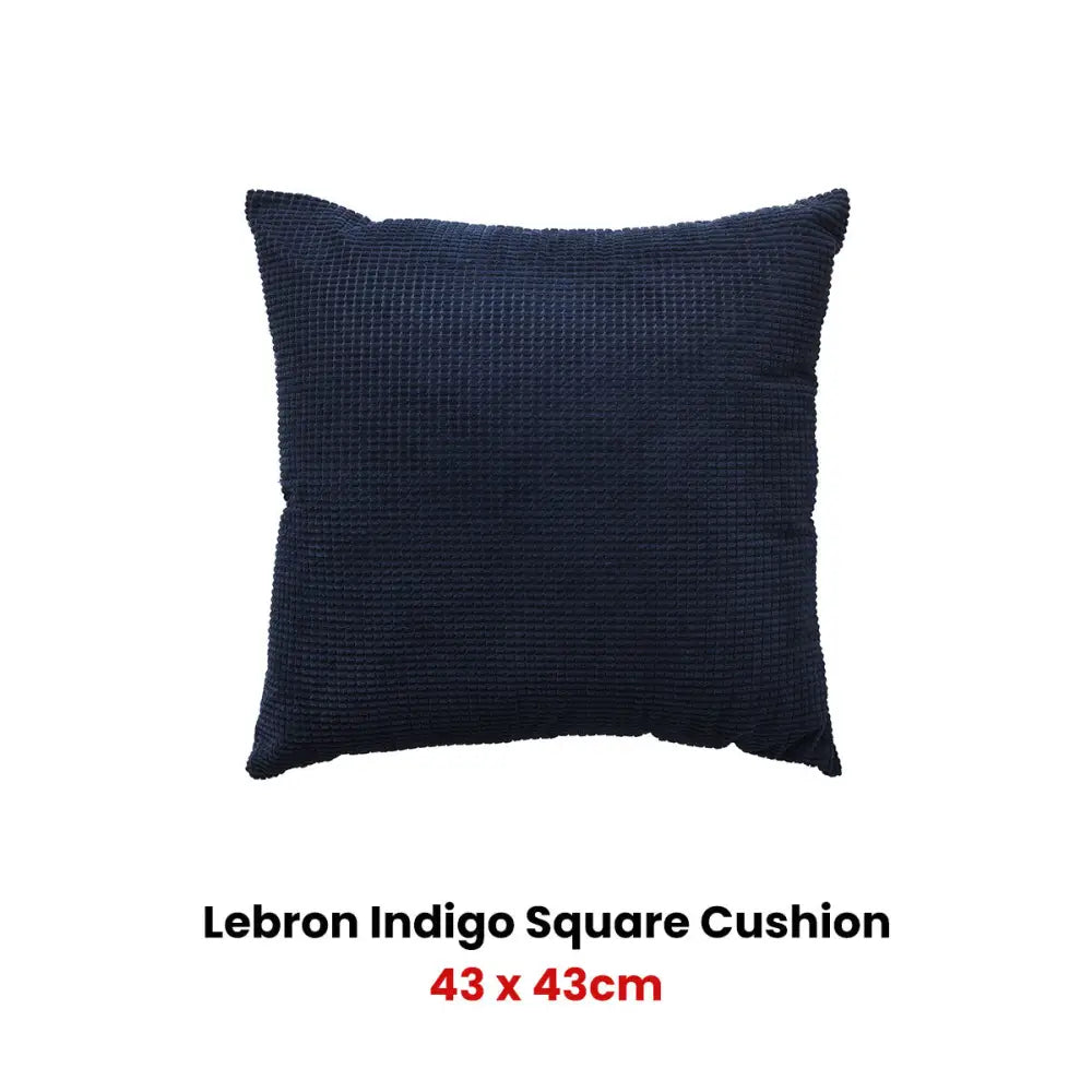Bianca Lebron Indigo Jacquard Square Filled Cushion - Home & Garden > Bedding