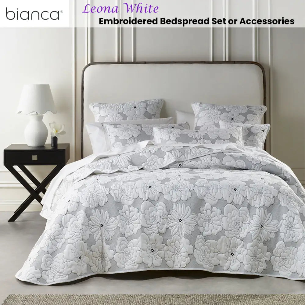 Bianca Leona White 4 Pcs Bedspread Set King - Home & Garden > Bedding