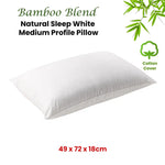 Bianca Natural Sleep White Bamboo Blend Medium Profile Pillow - Home & Garden > Bedding