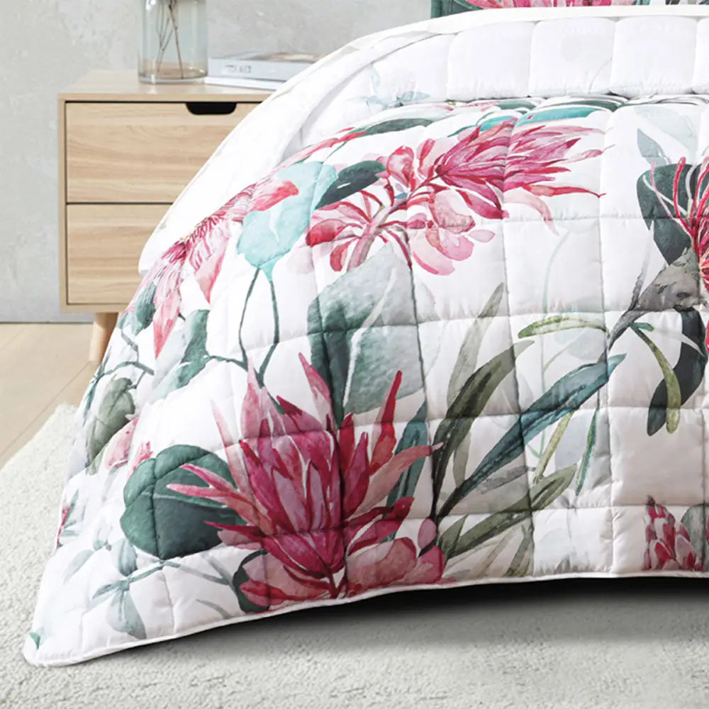 Bianca Nikita White Polyester Coverlet Set Super King - Home & Garden > Bedding