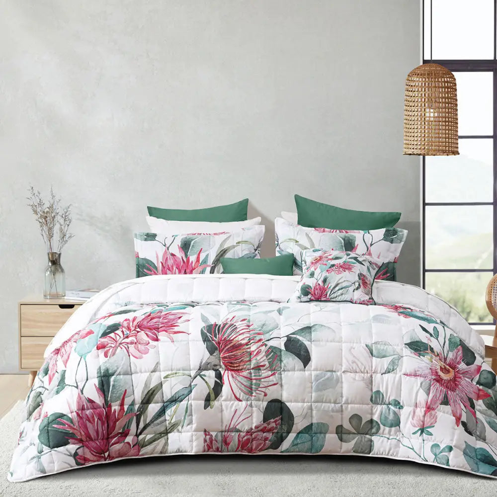 Bianca Nikita White Polyester Coverlet Set Super King - Home & Garden > Bedding