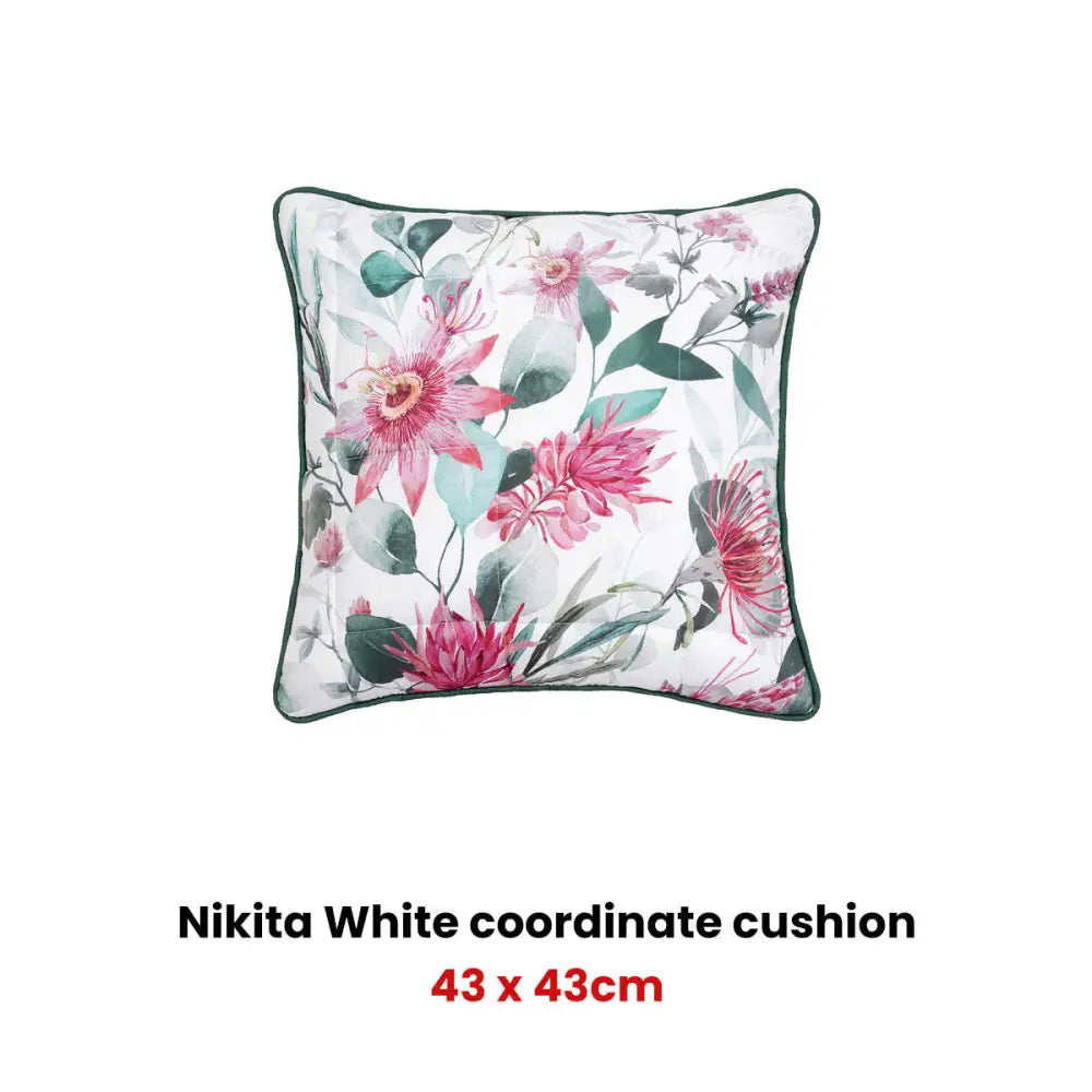 Bianca Nikita White Square Filled Cushion - Home & Garden > Bedding