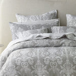 Bianca Olivia Grey Polyester Cotton Jacquard Coverlet Set Queen/King - Home & Garden > Bedding