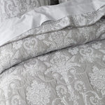 Bianca Olivia Grey Polyester Cotton Jacquard Coverlet Set Super King - Home & Garden > Bedding