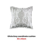 Bianca Olivia Grey Square Filled Cushion - Home & Garden > Bedding