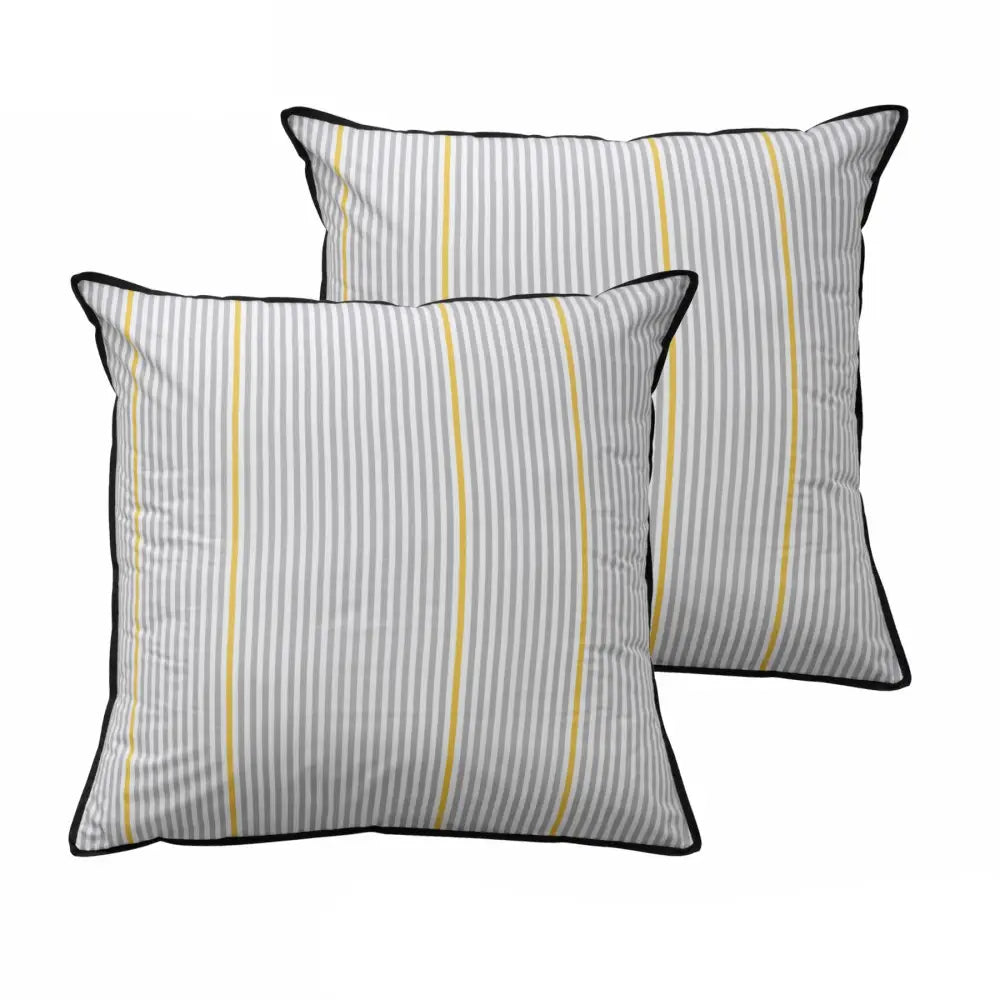 Bianca Pair of Baxter Grey European Pillowcases - Home & Garden > Bedding > Pillowcases