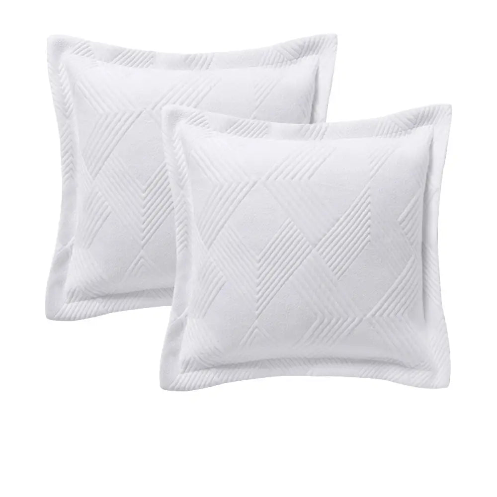Bianca Pair of Cassiano White European Pillowcases 65 x 65cm - Home & Garden > Bedding > Pillowcases
